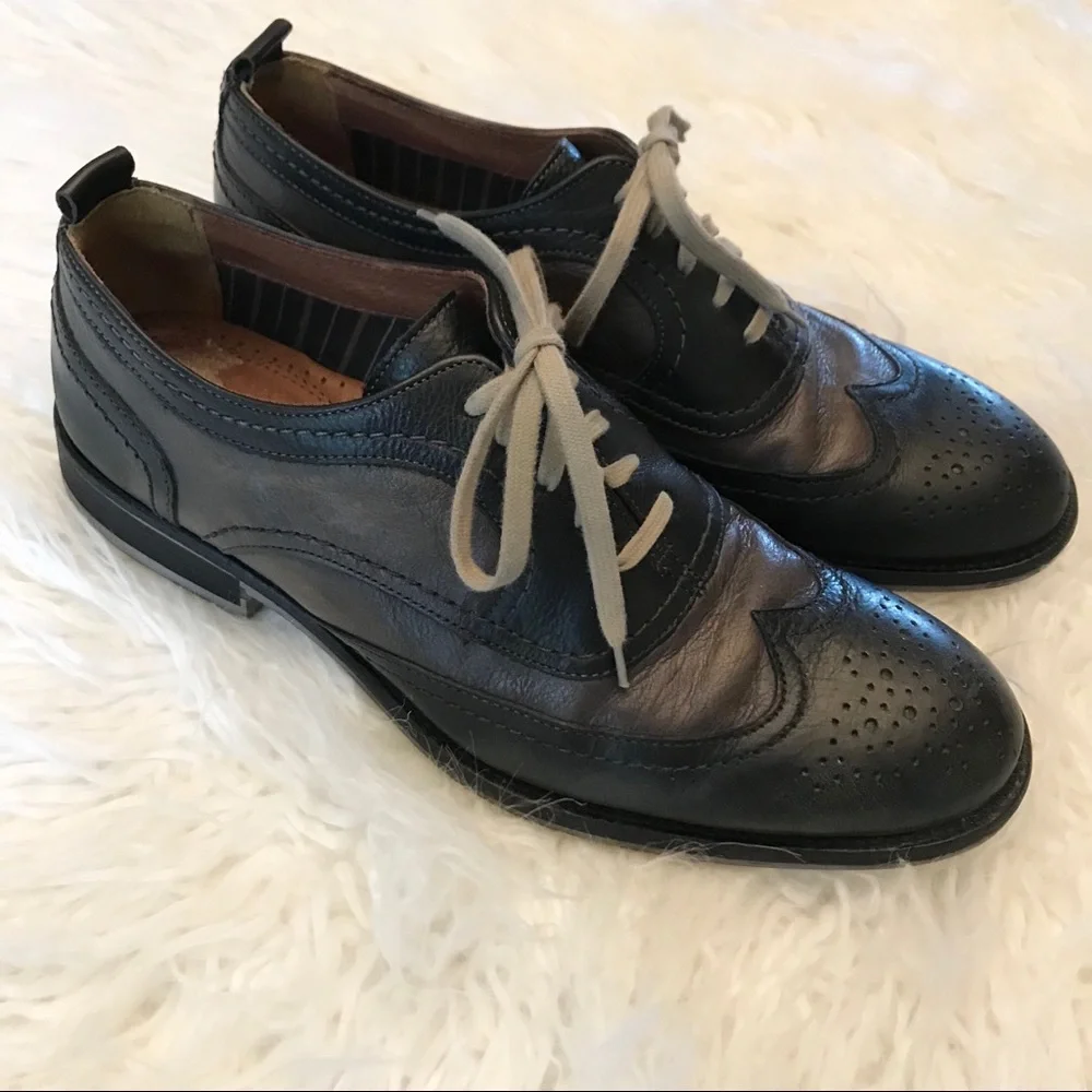Johnston &‎ Murphy J&M 1850 black leather loafers